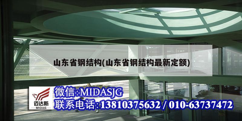 山東省鋼結(jié)構(gòu)(山東省鋼結(jié)構(gòu)最新定額)