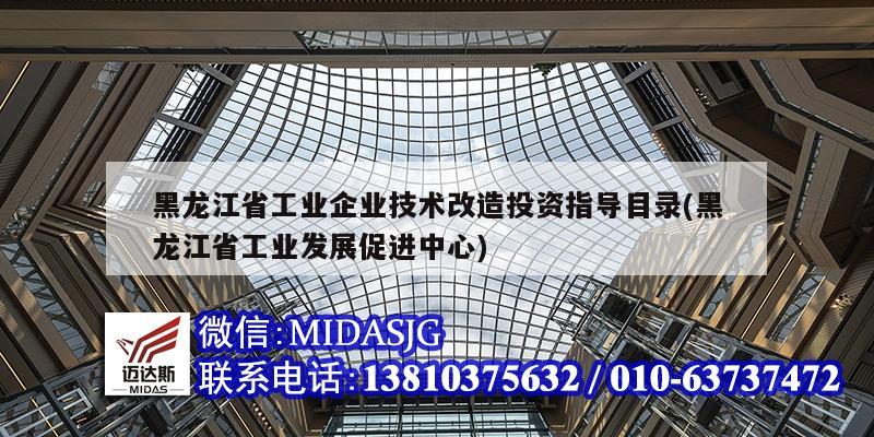 黑龍江省工業(yè)企業(yè)技術改造投資指導目錄(黑龍江省工業(yè)發(fā)展促進中心)