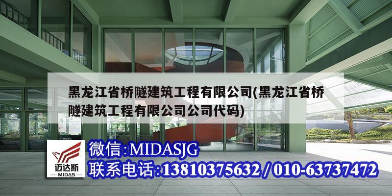 黑龍江省橋隧建筑工程有限公司(黑龍江省橋隧建筑工程有限公司公司代碼)